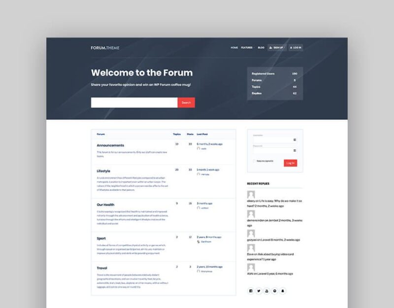 Forum WordPress Theme 2.0.4