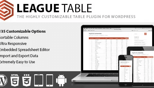 League Table WordPress Plugin 2.16