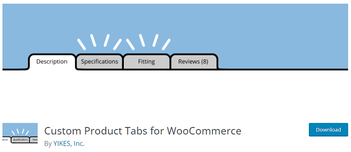 Custom Product Tabs per WooCommerce